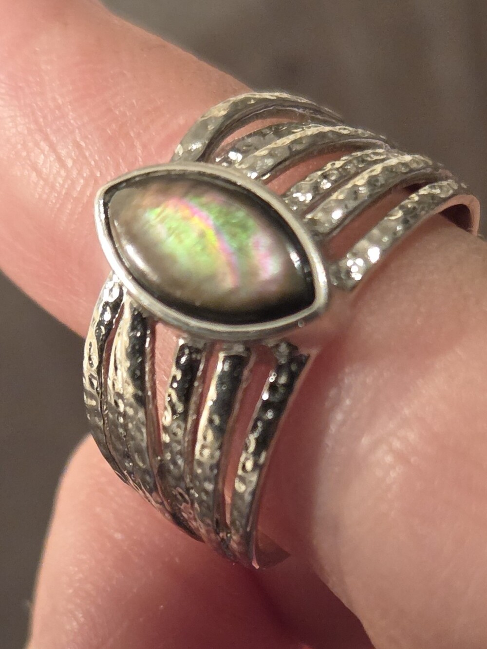 Sterling Silver Ring With Labradorite Stone